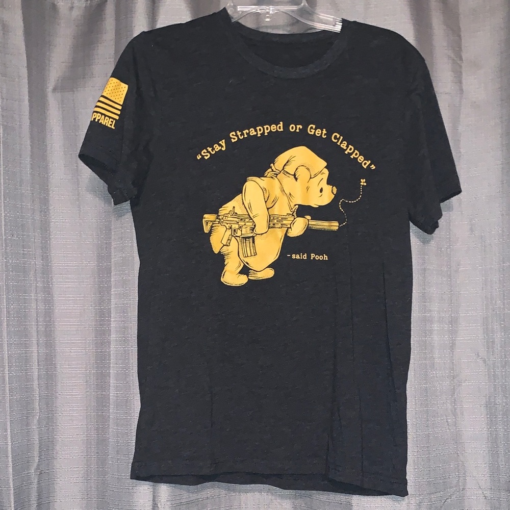 Black T-Shirt with Yellow Graphic